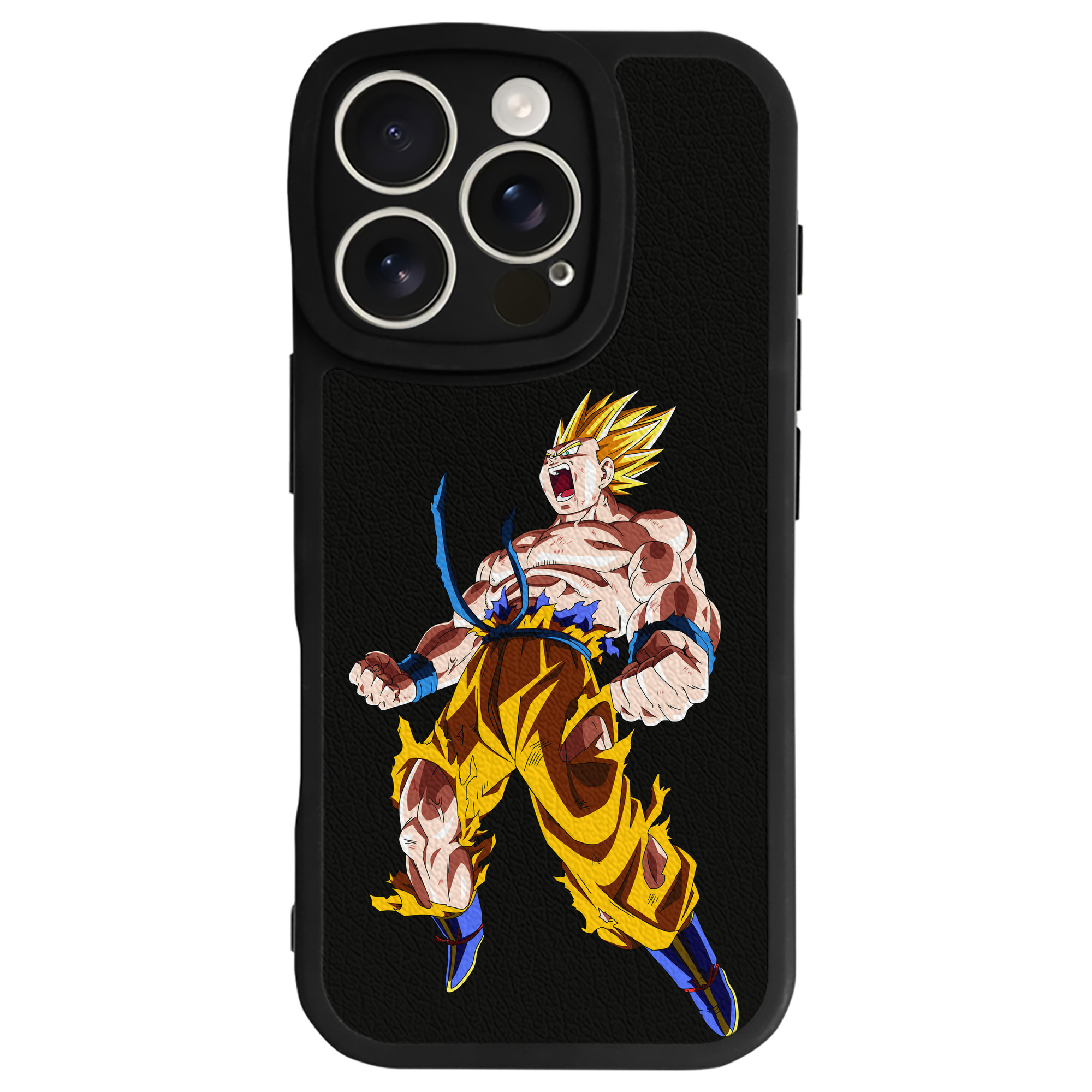 （画像用） ドラゴンボール 孫悟空（そん ごくう）Son Goku カカロット DRAGON BALL Kakarotto 【iPhone 16シリーズ対応】シリコンスマホケース（レザー調） 材質：シリコン